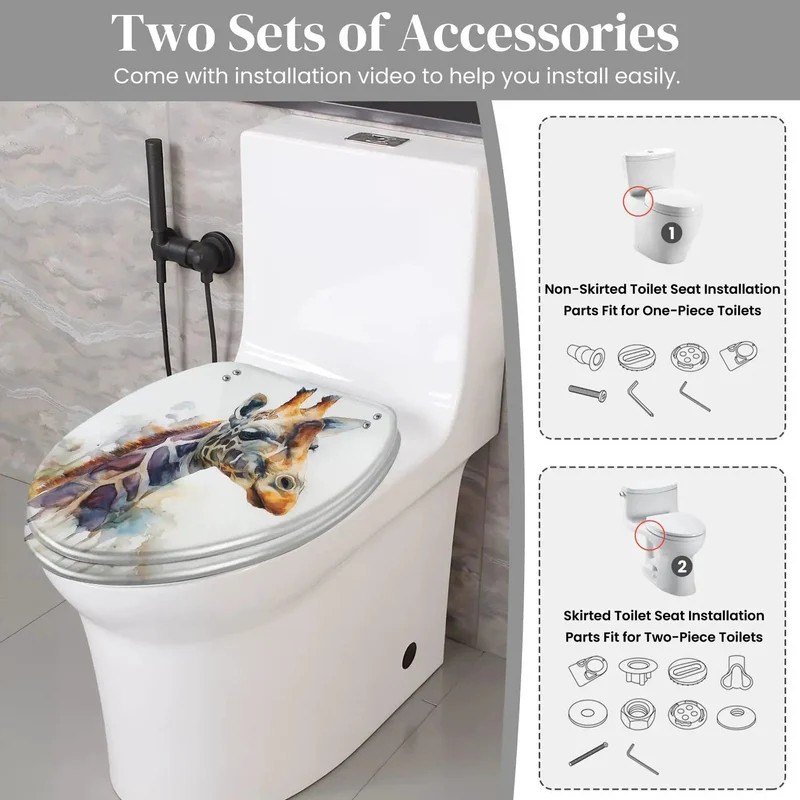 Premium Elongated Toilet Seat For Bathroom With Adjustable Hinges Fits Most American Standard Toilets Easy Peasy Installation Includes Skirter And Non Skirter Hardware For A Smooth Vibe And Reliable Daily Use