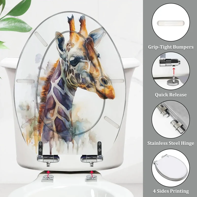 Premium Elongated Toilet Seat For Bathroom With Adjustable Hinges Fits Most American Standard Toilets Easy Peasy Installation Includes Skirter And Non Skirter Hardware For A Smooth Vibe And Reliable Daily Use