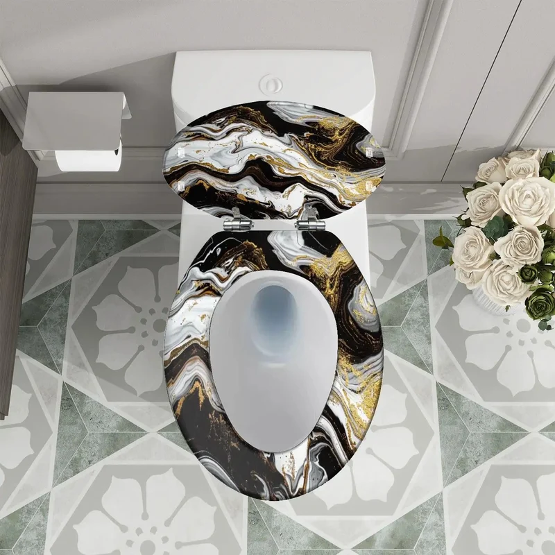 Elongated Toilet Seat For Standard Bathrooms With Quick Snap Mounts And No Hassle Universal Fit Using Smooth Adjusting Hinges For Chill Daily Comfort And Legit Durable Construction Inclusive Hardware