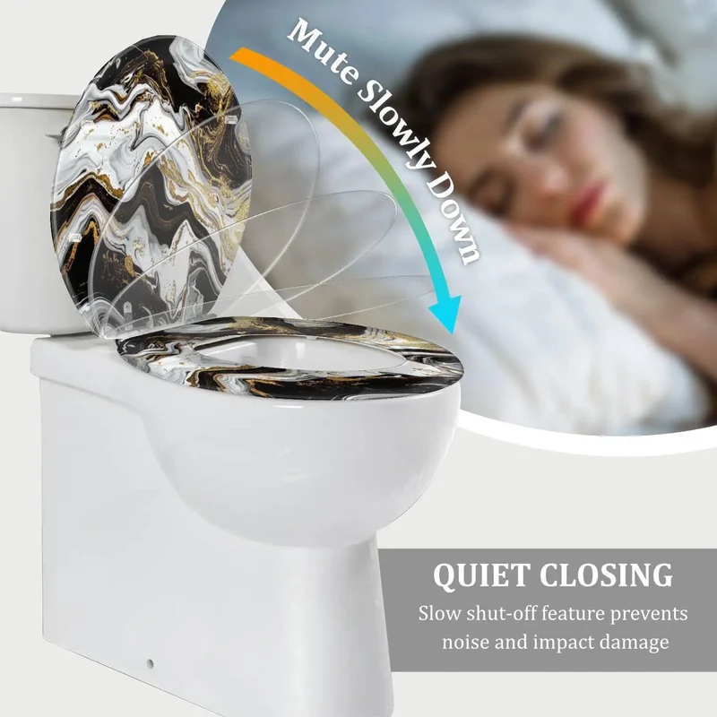 Elongated Toilet Seat For Standard Bathrooms With Quick Snap Mounts And No Hassle Universal Fit Using Smooth Adjusting Hinges For Chill Daily Comfort And Legit Durable Construction Inclusive Hardware