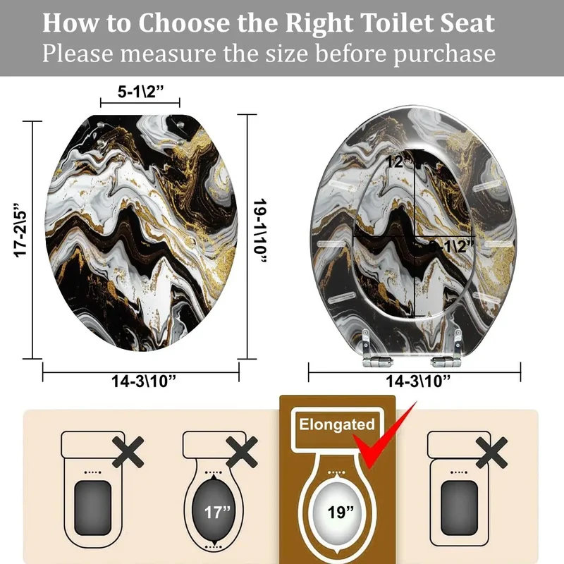 Elongated Toilet Seat For Standard Bathrooms With Quick Snap Mounts And No Hassle Universal Fit Using Smooth Adjusting Hinges For Chill Daily Comfort And Legit Durable Construction Inclusive Hardware