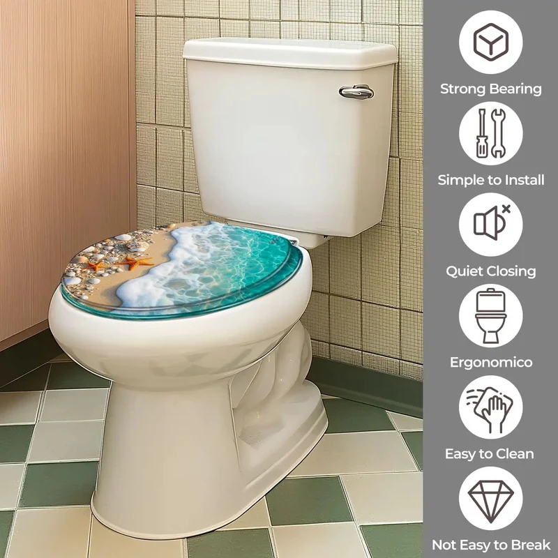 Premium Resin Round Toilet Seat For Bathrooms Built Like A Tank With Smooth Daily Use And No Hassle Install Adapts To Common Hole Sizes Includes Quality Mounting Hardware Today