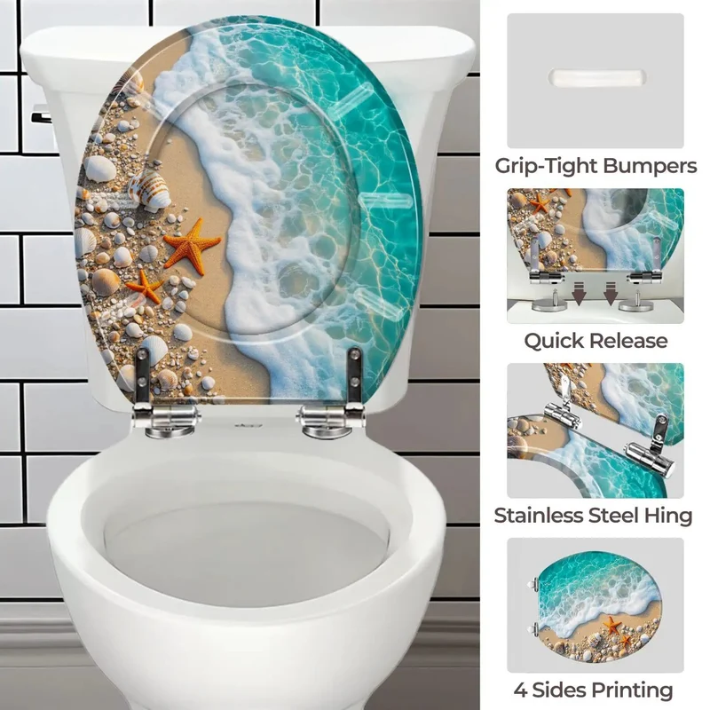 Premium Resin Round Toilet Seat For Bathrooms Built Like A Tank With Smooth Daily Use And No Hassle Install Adapts To Common Hole Sizes Includes Quality Mounting Hardware Today