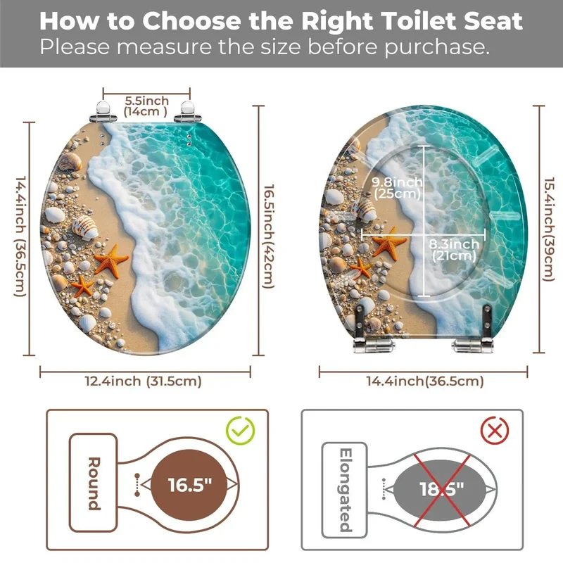 Premium Resin Round Toilet Seat For Bathrooms Built Like A Tank With Smooth Daily Use And No Hassle Install Adapts To Common Hole Sizes Includes Quality Mounting Hardware Today