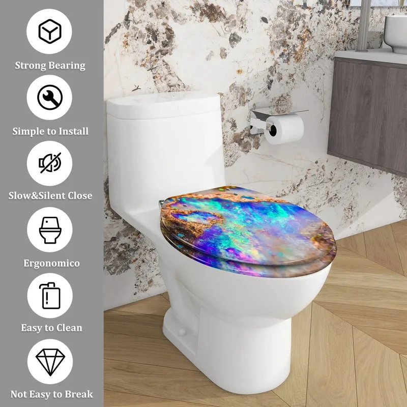 Heavy Duty Round Resin Toilet Seat Featuring Silent Soft Close Lids And Zero Fuss Adjustable Mounts For No Sweat Bathroom Makeovers On Standard American Fixtures That Hit Different Always