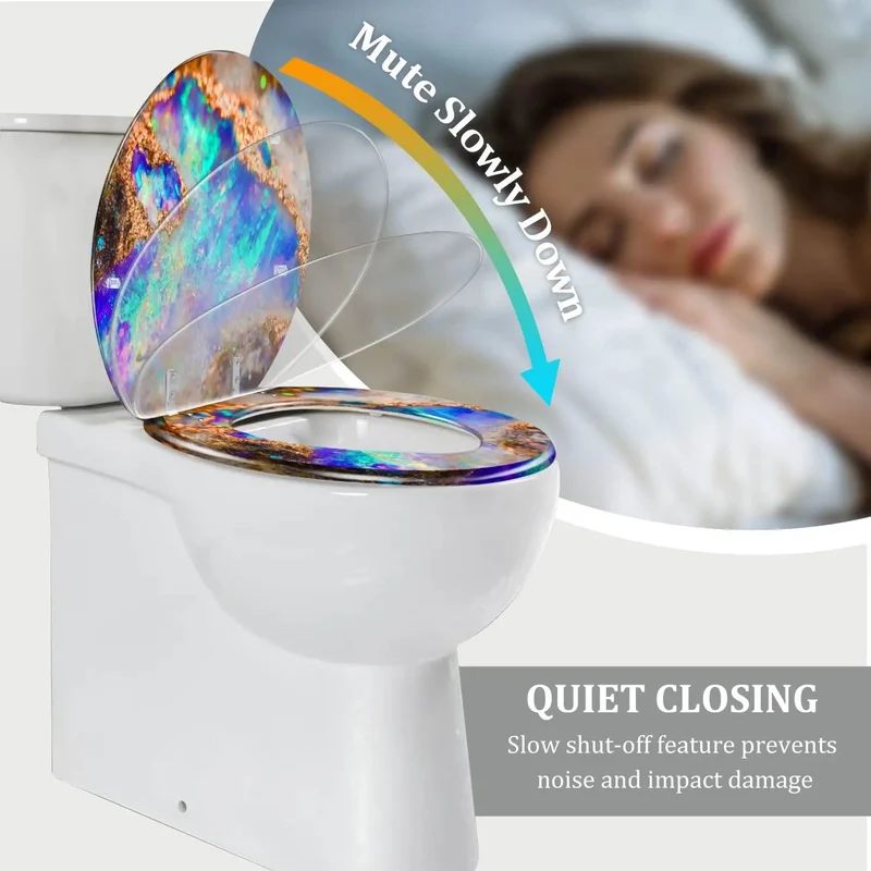Heavy Duty Round Resin Toilet Seat Featuring Silent Soft Close Lids And Zero Fuss Adjustable Mounts For No Sweat Bathroom Makeovers On Standard American Fixtures That Hit Different Always