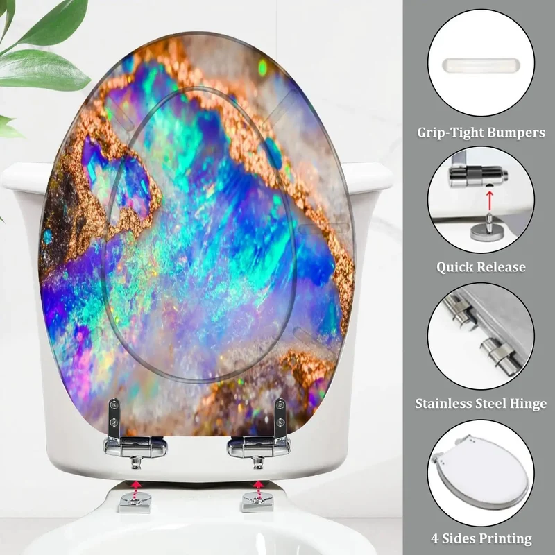Heavy Duty Round Resin Toilet Seat Featuring Silent Soft Close Lids And Zero Fuss Adjustable Mounts For No Sweat Bathroom Makeovers On Standard American Fixtures That Hit Different Always