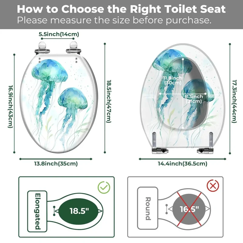 Cosmic Pattern Resin Elongated Toilet Seat Featuring Heavy Duty Quick Install Hardware And Game Changing Comfort For Hassle Free Bathroom Transformations
