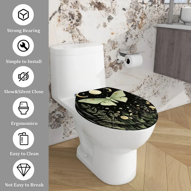 Universal Elongated Resin Toilet Seat With No Sweat Installation Hardware For Most Standard Bathrooms Built Tough For Daily Reliability And Slick Bathroom Refreshes