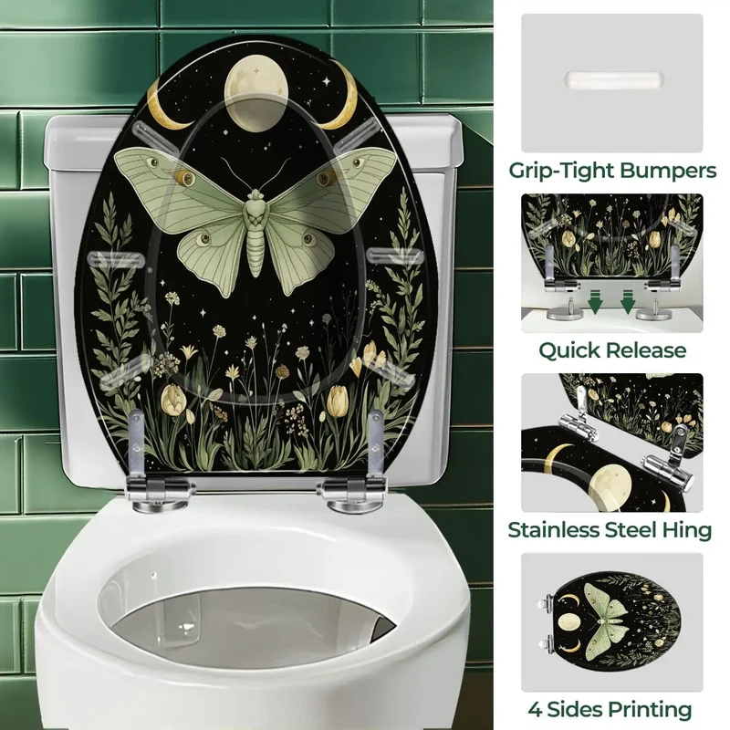 Universal Elongated Resin Toilet Seat With No Sweat Installation Hardware For Most Standard Bathrooms Built Tough For Daily Reliability And Slick Bathroom Refreshes