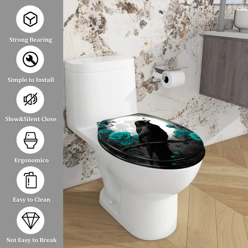 Heavy Gauge Resin Elongated Toilet Seat For Bathroom With Universal Fittings And Zero Hassle Install Built Tough For Daily Grind While Keeping Your Family In Major Comfort Zone Always