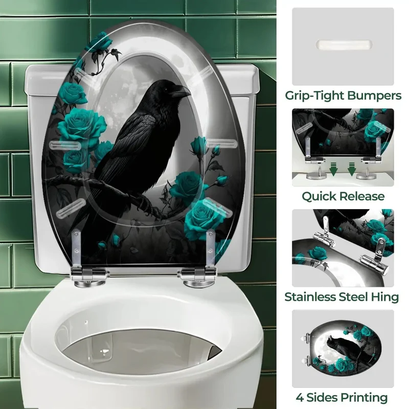 Heavy Gauge Resin Elongated Toilet Seat For Bathroom With Universal Fittings And Zero Hassle Install Built Tough For Daily Grind While Keeping Your Family In Major Comfort Zone Always