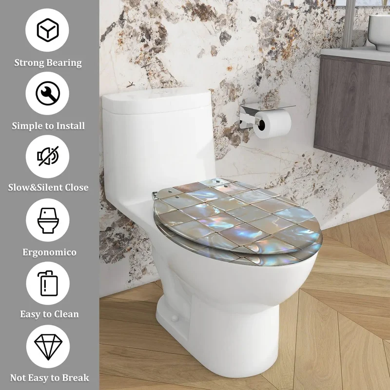 Rugged Build Resin Toilet Seat For Bathrooms Featuring Quick Hook Up And Spare Fittings For Standard Elongated Bowls That Guarantee A Comfy Smooth Ride And Worry Free Performance Daily