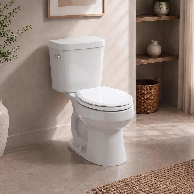 Round White Durable Wood Toilet Seat With Smooth Slow Close Design And Magnetic Quick Release Magic Hinge For Zero Sweat No Slam Setup Total Bathroom Glow Up Super Easy Cleanup White Lid