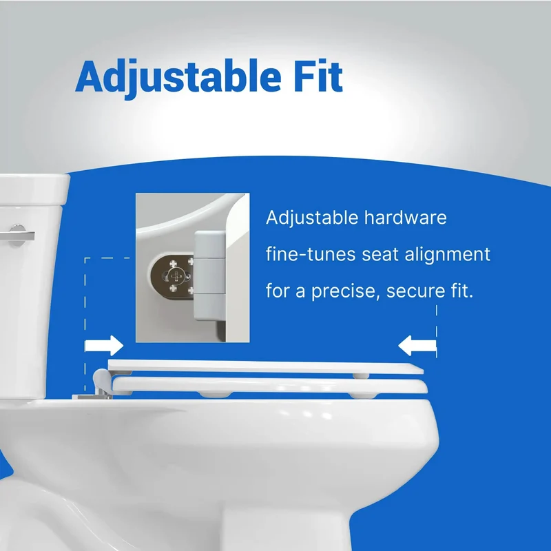 Round White Durable Wood Toilet Seat With Smooth Slow Close Design And Magnetic Quick Release Magic Hinge For Zero Sweat No Slam Setup Total Bathroom Glow Up Super Easy Cleanup White Lid