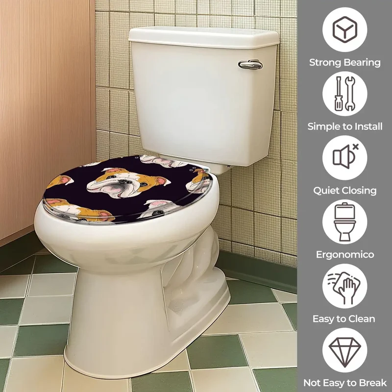Heavy Duty Round Resin Toilet Seat With No Hassle Adjustable Bolt Spacing And Slick Quick Install Hardware For Instant Standard Bathroom Glow Up And All Day Comfort