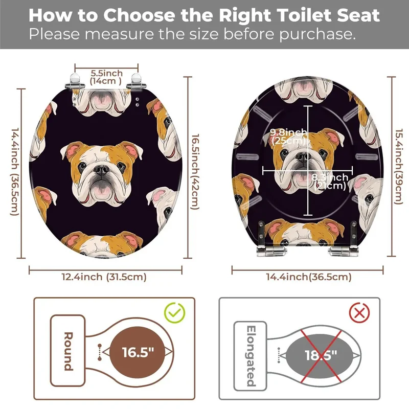 Heavy Duty Round Resin Toilet Seat With No Hassle Adjustable Bolt Spacing And Slick Quick Install Hardware For Instant Standard Bathroom Glow Up And All Day Comfort