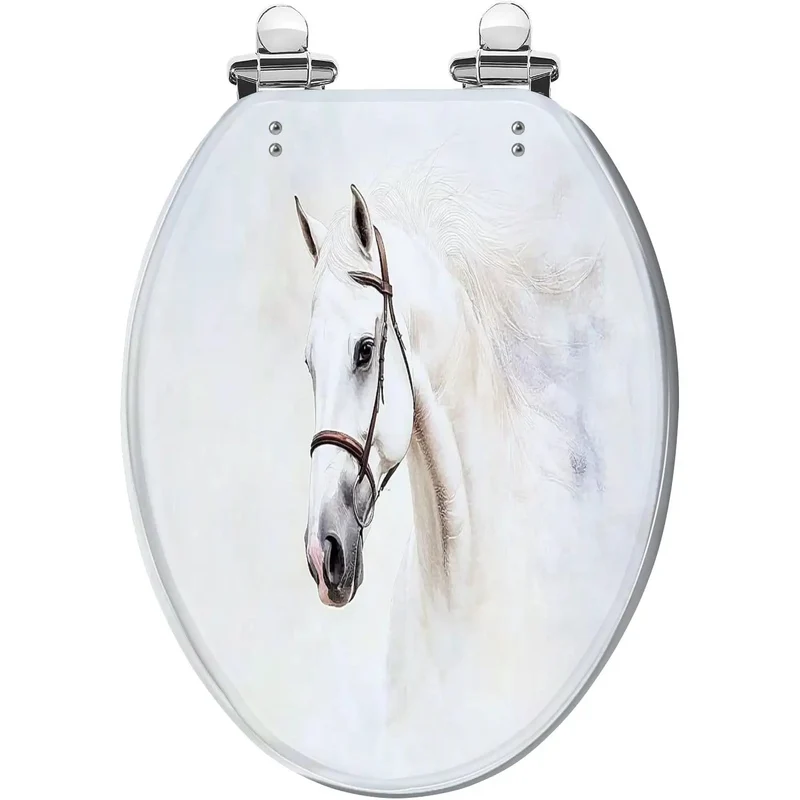 Elongated Toilet Seat Featuring Soft Close Lid And Fully Adjustable Hinges For Standard American Bathrooms Ships With Quick Release Hardware And Universal Skirted Mounting For Dead Simple Install