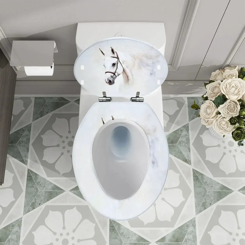 Elongated Toilet Seat Featuring Soft Close Lid And Fully Adjustable Hinges For Standard American Bathrooms Ships With Quick Release Hardware And Universal Skirted Mounting For Dead Simple Install