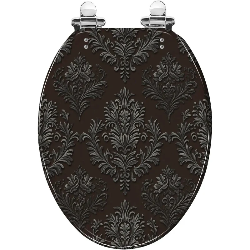 Heavy Duty Gothic Resin Toilet Seat With No Fuss Installation Hardware And Secure Grip Fasteners For Standard Bathrooms That Snap Right On And Make Plumbing Jobs Feel Like A Breeze All Year Long