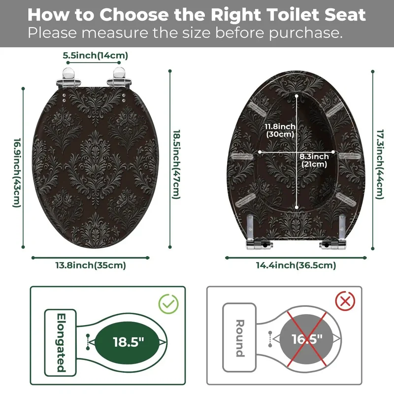 Heavy Duty Gothic Resin Toilet Seat With No Fuss Installation Hardware And Secure Grip Fasteners For Standard Bathrooms That Snap Right On And Make Plumbing Jobs Feel Like A Breeze All Year Long