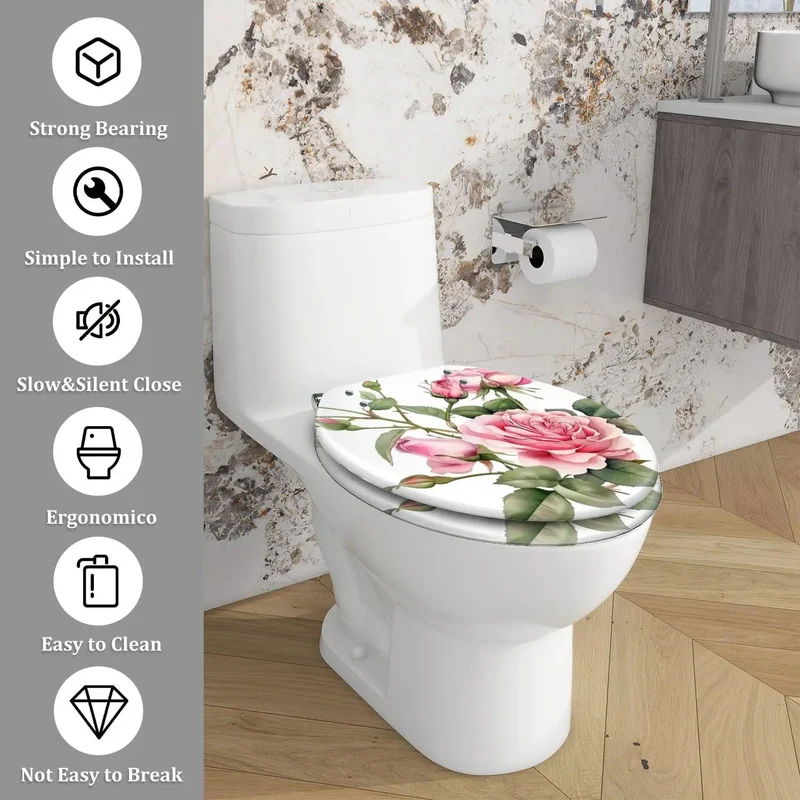Sleek Elongated Resin Toilet Seat With Adjustable Heavy Duty Hinges And Fast Release Clips For American Standard Bathrooms Featuring Smooth Quiet Action And No Fuss Setup For Both Skirted And Traditional Designs Built Like A Tank