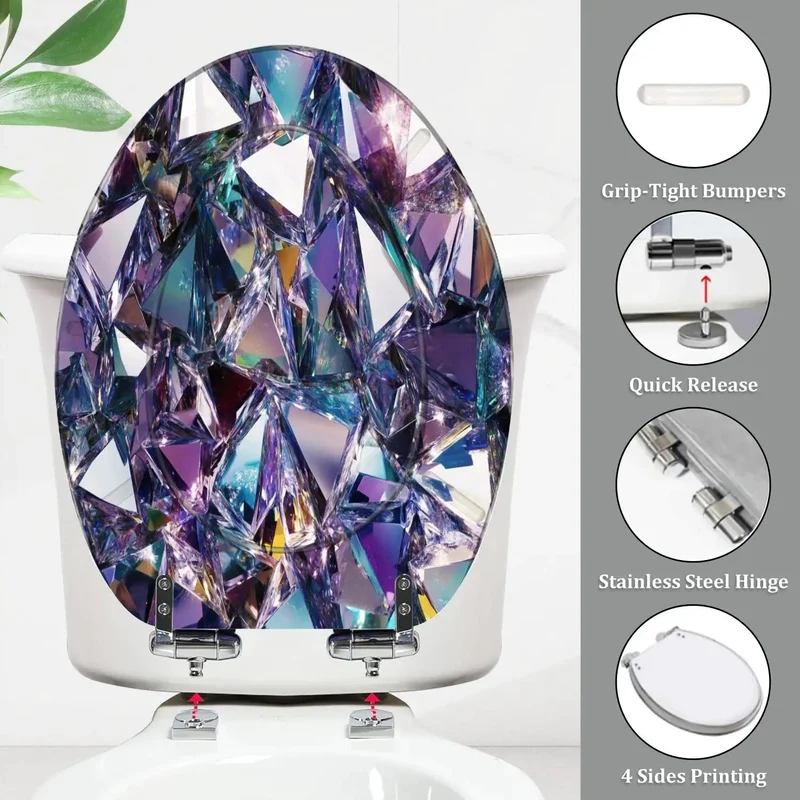 Premium Elongated Toilet Seat Featuring Smooth Quiet Close Lids And Full Adjustment Hardware For Easy Peasy Setup On Standard American Models Rock Solid Build Fits Every Style