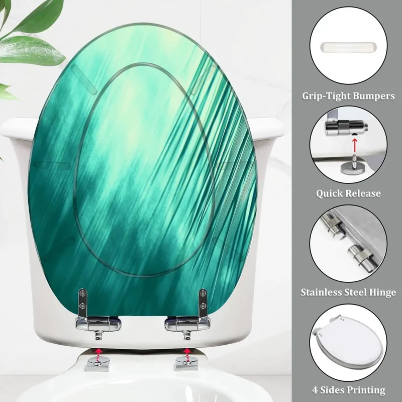 Premium Elongated Toilet Seat Resin for Bathroom Hassle Free Install Adjustable Hinges Work with Most Toilets Include Fit Kit for Skirted and Non Skirted Models Durable Smooth Finish Pro Performance Heavy Duty Build Lifetime Satisfaction