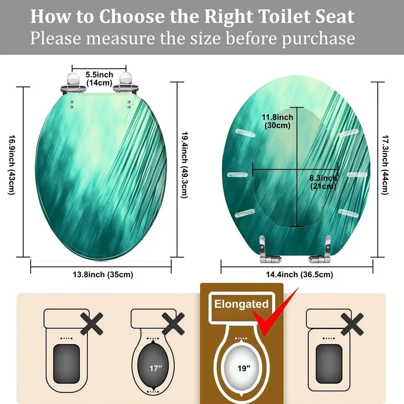 Premium Elongated Toilet Seat Resin for Bathroom Hassle Free Install Adjustable Hinges Work with Most Toilets Include Fit Kit for Skirted and Non Skirted Models Durable Smooth Finish Pro Performance Heavy Duty Build Lifetime Satisfaction