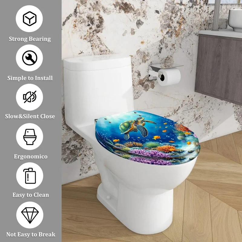 Top Tier Elongated Resin Toilet Seat for Bathroom with Broad Compatibility Ranging from 40 to 47 Centimeters in Length and Perfect Width Match Heavy Duty Build Guarantees Top Shelf Durability Including Two Full Sets of Installation Hardware Making