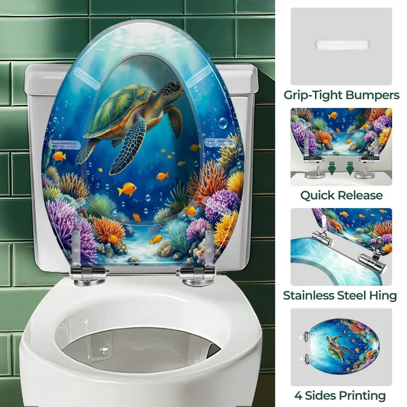 Top Tier Elongated Resin Toilet Seat for Bathroom with Broad Compatibility Ranging from 40 to 47 Centimeters in Length and Perfect Width Match Heavy Duty Build Guarantees Top Shelf Durability Including Two Full Sets of Installation Hardware Making