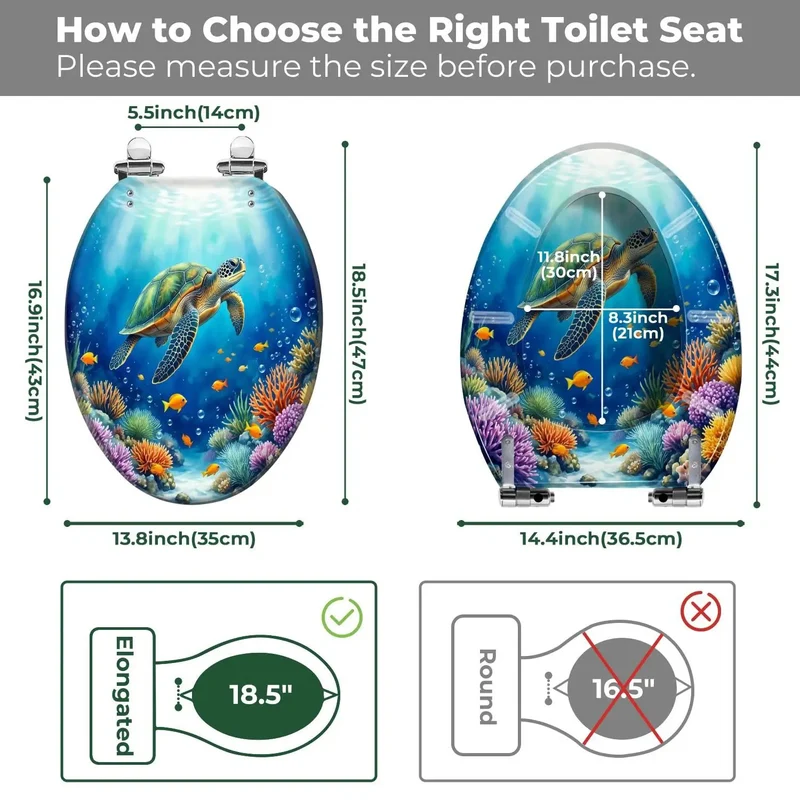Top Tier Elongated Resin Toilet Seat for Bathroom with Broad Compatibility Ranging from 40 to 47 Centimeters in Length and Perfect Width Match Heavy Duty Build Guarantees Top Shelf Durability Including Two Full Sets of Installation Hardware Making