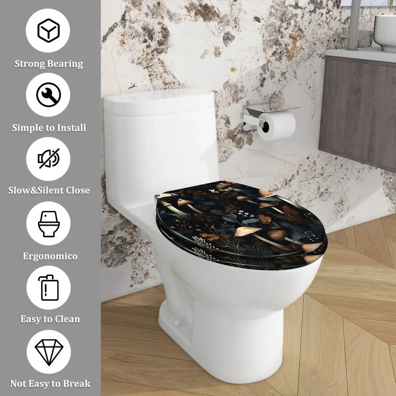 Top Shelf Universal Elongated Toilet Seat Crafted From Dang Tough Resin Compatible With Standard Bathroom Fixtures Includes Dual Installation Fittings And Slow Close Lid For Super Easy Setup