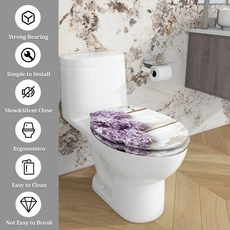 No Fuss Elongated Toilet Seat Built With Heavy Duty Resin And Adjustable Top Mount Hinges For Every American Standard Bathroom Skirtless Compatible Quick Change Design Rock Solid Comfort