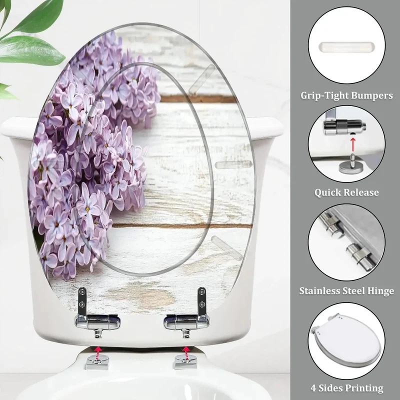 No Fuss Elongated Toilet Seat Built With Heavy Duty Resin And Adjustable Top Mount Hinges For Every American Standard Bathroom Skirtless Compatible Quick Change Design Rock Solid Comfort