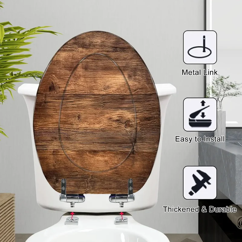 Replacement Elongated Resin Toilet Seat For Home Bathroom Featuring Adjustable Self Closing Hinges Straight Forward Install No Sweat Quick Swap For Rock Solid Durability And Smooth Daily Comfort