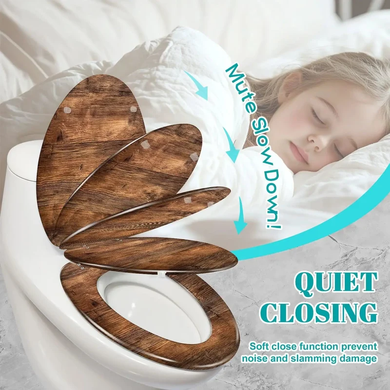 Replacement Elongated Resin Toilet Seat For Home Bathroom Featuring Adjustable Self Closing Hinges Straight Forward Install No Sweat Quick Swap For Rock Solid Durability And Smooth Daily Comfort