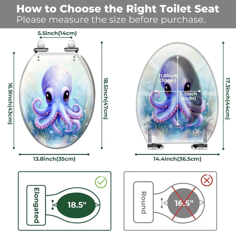 Kid Approved Ocean Theme Elongated Toilet Seat With Soft Close Lid Universal Fit And Zero Sweat Setup For Home Bathrooms Making Potty Time A Total Breeze