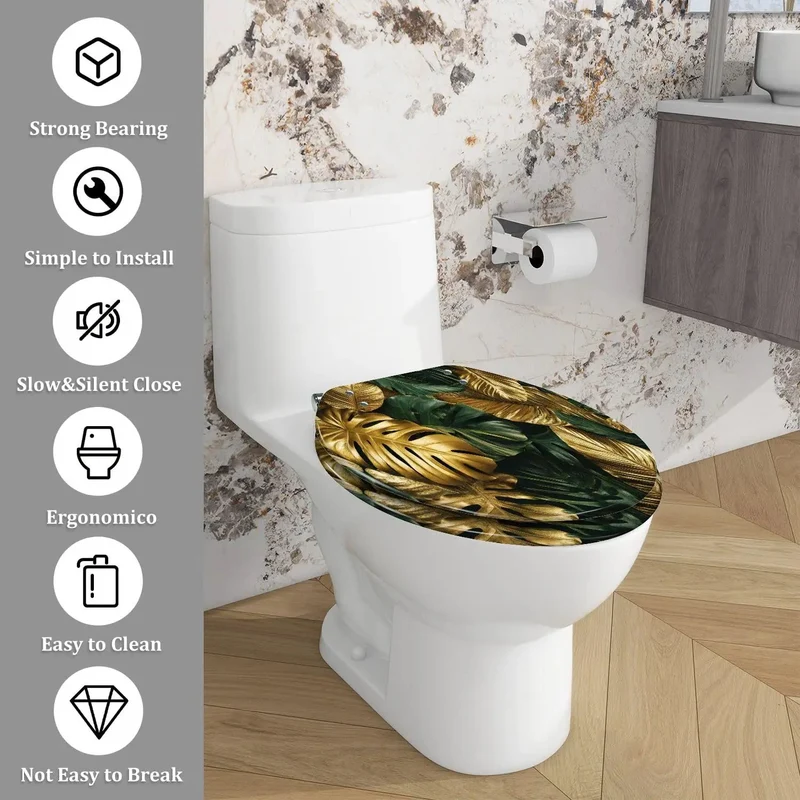 Top Shelf Elongated Resin Toilet Seat For Modern Bathrooms Featuring No Sweat Adjustment Hinges And Dual Hardware Kit Compatible With Most American Standard Models For A Slick Home Makeover