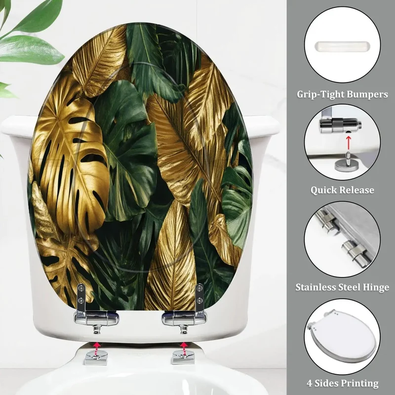 Top Shelf Elongated Resin Toilet Seat For Modern Bathrooms Featuring No Sweat Adjustment Hinges And Dual Hardware Kit Compatible With Most American Standard Models For A Slick Home Makeover