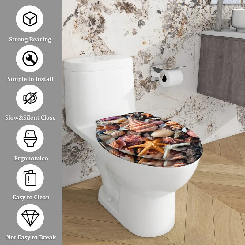 Elongated Quiet Close Toilet Seat With Adjustable Hinges For Home Bathroom Refresh No Sweat Install And Rock Solid Fit Compatible With Most Standard American Models Built Tough For Everyday Win
