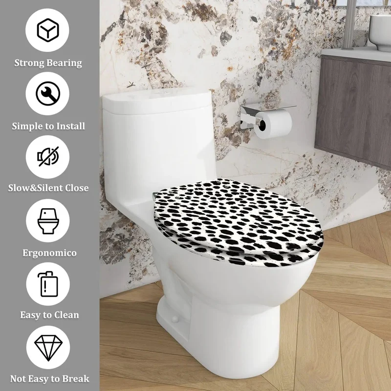 Elongated Resin Toilet Seat For Bathroom With Heavy-Duty Build Quick Install Kit And Rock Solid Construction Featuring No Slip Fittings Super Smooth Finish That Upgrades Any Space While Being Universal Compatibility With Most Standard Elongated Models