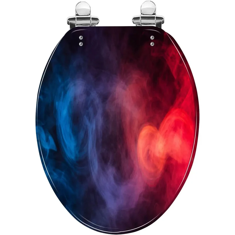 Rock Solid Round Toilet Seat Molded From Durable Resin With Adjustable No Fuss Hinges That Snap Tight On Standard American Toilets A Knockout Pick For Spooky Season Decor Or Routine Bathroom Updates