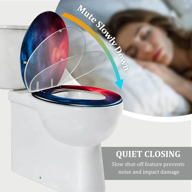 Rock Solid Round Toilet Seat Molded From Durable Resin With Adjustable No Fuss Hinges That Snap Tight On Standard American Toilets A Knockout Pick For Spooky Season Decor Or Routine Bathroom Updates