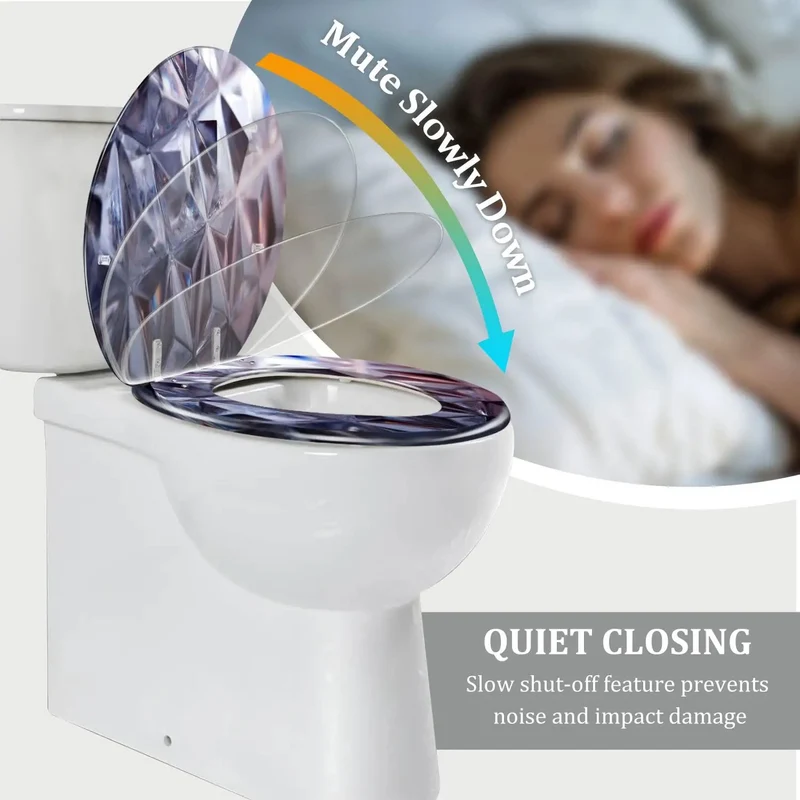 Heavy Duty Elongated Quiet Close Toilet Seat For Master Bathrooms Featuring Smooth Glide Lids And Hassle Free Mounting Kits Designed For Rapid Home Upgrades And Chill Daily Routines
