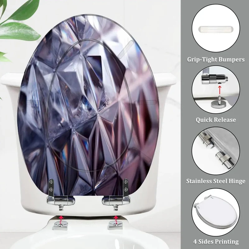 Heavy Duty Elongated Quiet Close Toilet Seat For Master Bathrooms Featuring Smooth Glide Lids And Hassle Free Mounting Kits Designed For Rapid Home Upgrades And Chill Daily Routines