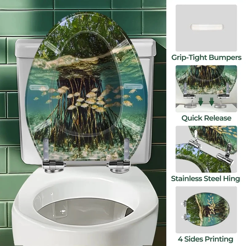 Built Tough Resin Elongated Toilet Seat Universal Fit Standard Bathroom Hardware Kit Included Quick Swap For Effortless Daily Upgrade And Reliable Performance