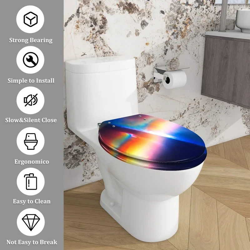 Tough Elongated Toilet Seat With Soft Close Lid And Adjustable Hinges For A No Sweat Bathroom Upgrade That Fits Most American Standard Bowls While Keeping Things Chill And Completely Silent During Use