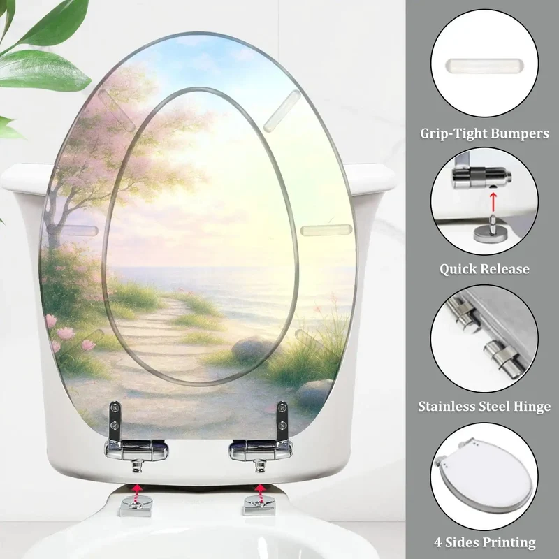 Heavy Duty Resin Elongated Toilet Seat With Fast Release Hinges That Slide Right On For A No Sweat Bathroom Upgrade Compatible With All American Standard And Skirted Bowls Easy Tool Free Install Long Lasting Daily Staple