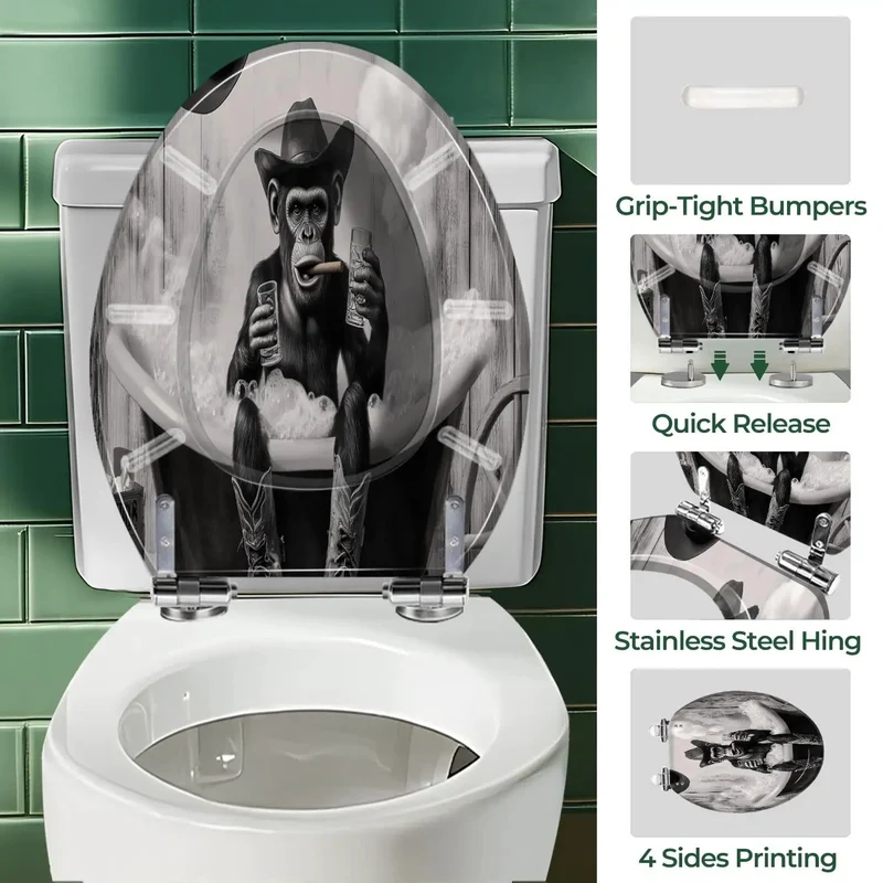 Hella Durable Elongated Resin Toilet Seat With Smooth Quiet Close Bathroom Fixture Built For Everyday Use Hassle Free Quick Mount Hardware Standard Size Match Game Changer Refresh